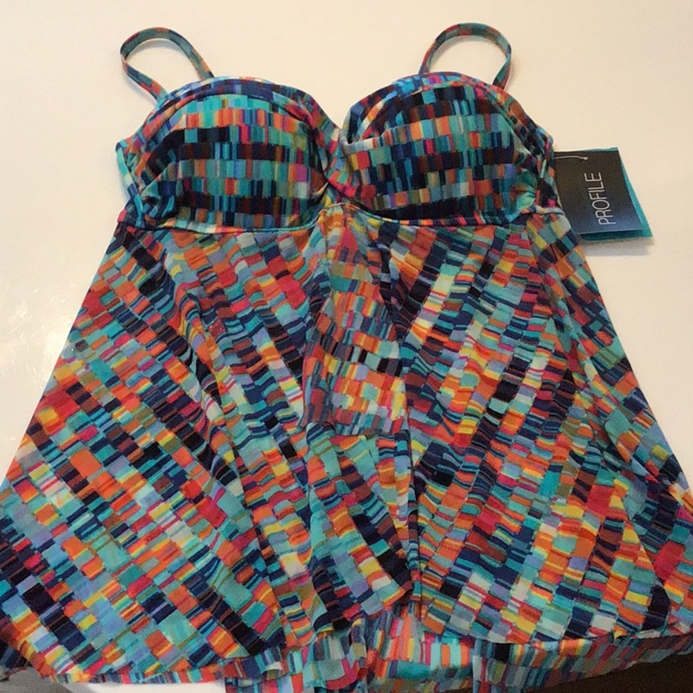 NWT Profile Gottex 2 Piece Bustier Bathing Suit